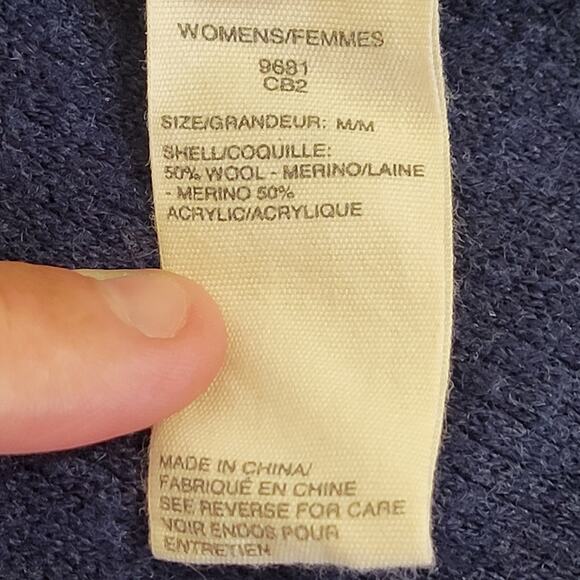 Woolrich Cowl Neck‎ Sweater Kangaroo Pockets Wool Blend Women's Medium - Picture 5 of 11